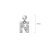 Solid 925 Sterling Silver Initial Crystal Personalised Alphabet Letter Earrings